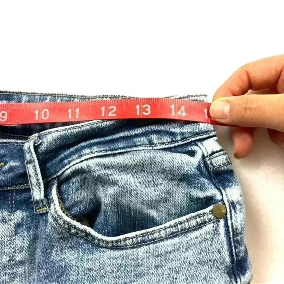 Judy Blue Acid Wash Distress Highrise Stretch Tummy Control Ankle Jean Size 7/27 - Picture 13 of 16